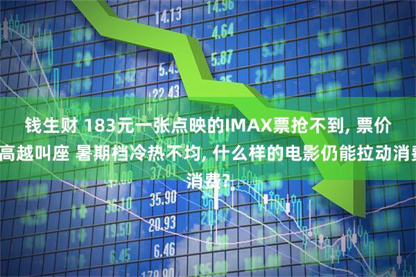 钱生财 183元一张点映的IMAX票抢不到, 票价越高越叫座 暑期档冷热不均, 什么样的电影仍能拉动消费?